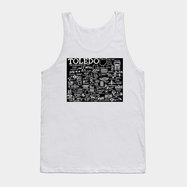 Toledo Ohio Map Tank Top by fiberandgloss